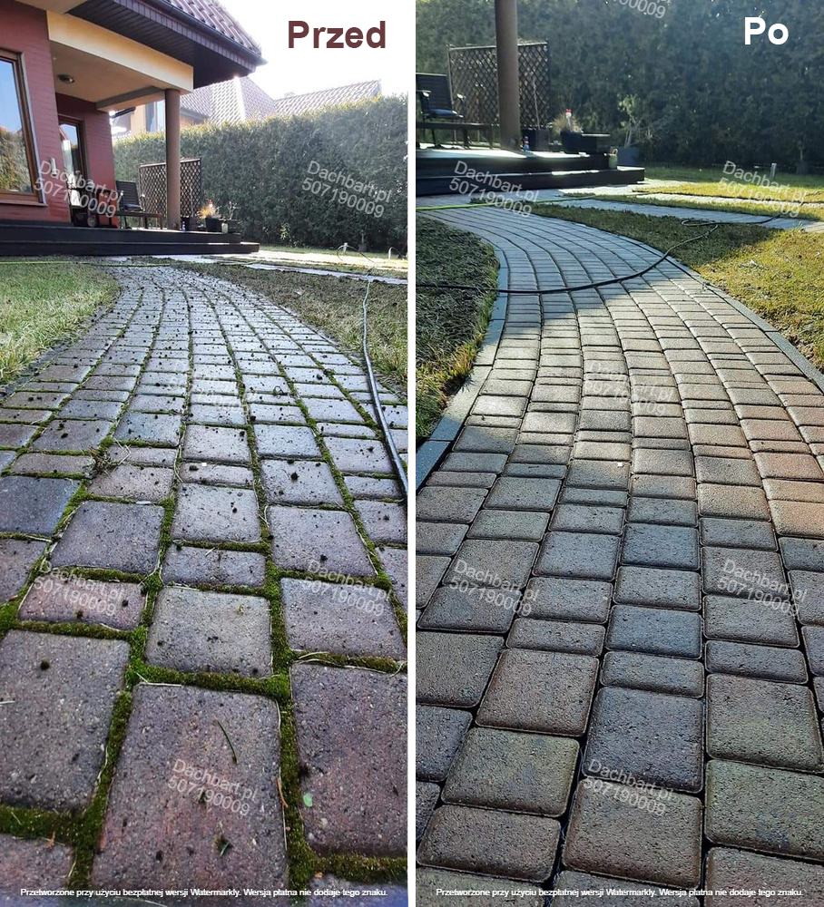 czyszczenie kostki brukowej